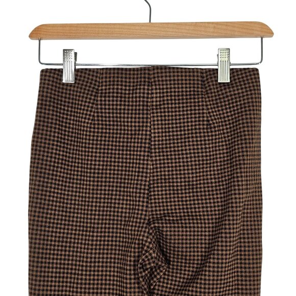 J. Jill Ponte Houndstooth Knit‎ Slim Legging Stretch Pull On Brown Womens XS - Picture 9 of 10